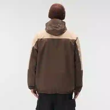 户外防雨可拆卸抓绒内胆三合一小众高级感咖色美式复古连帽宽松外套  防水防风保暖冲锋衣 男女同款