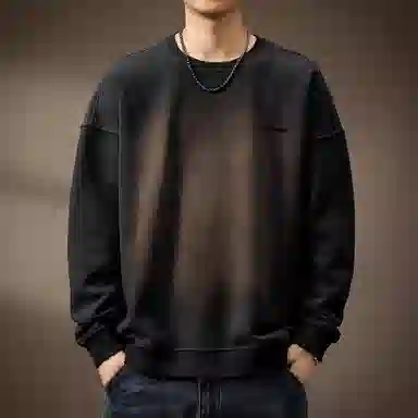 贵色 复古圆领长袖卫衣 男款