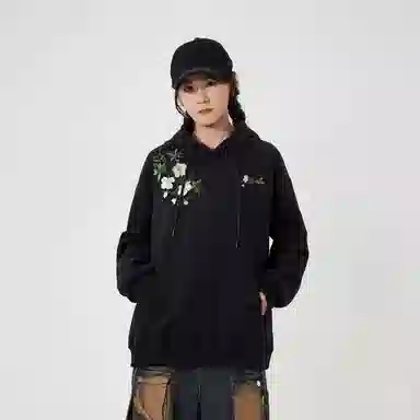 萌芽熊 植物花卉连帽舒适透气百搭休闲宽松卫衣 男女同款