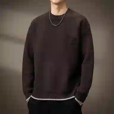 贵色 高级感美式休闲宽松针织衫 男款