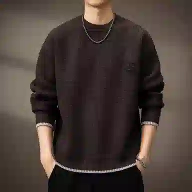 贵色 高级感美式休闲宽松针织衫 男款