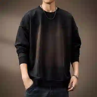 贵色 复古圆领长袖卫衣 男款