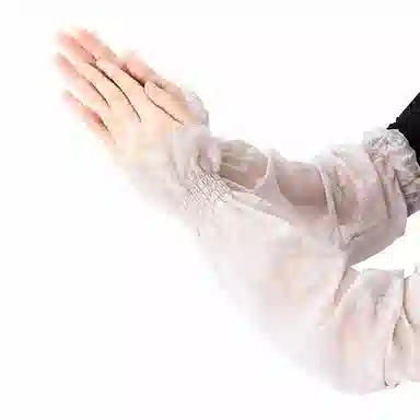 上海故事 冰丝袖套 春秋蕾丝宽松透气泡泡袖灯笼冰袖开车骑行遮阳护臂手套 锦纶 氨纶 防晒袖 女款