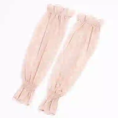 上海故事 冰丝袖套 春秋蕾丝宽松透气泡泡袖灯笼冰袖开车骑行遮阳护臂手套 锦纶 氨纶 防晒袖 女款