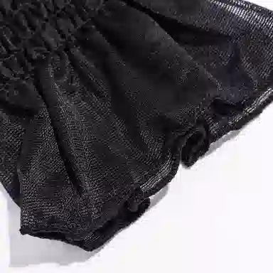 上海故事 冰丝袖套 春秋蕾丝宽松透气泡泡袖灯笼冰袖开车骑行遮阳护臂手套 锦纶 氨纶 防晒袖 女款