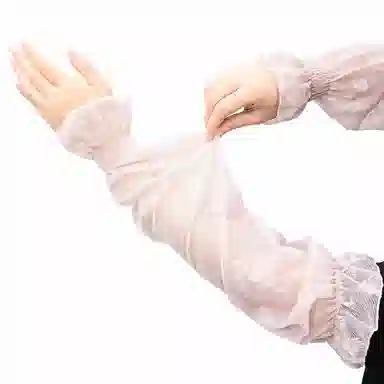 上海故事 冰丝袖套 春秋蕾丝宽松透气泡泡袖灯笼冰袖开车骑行遮阳护臂手套 锦纶 氨纶 防晒袖 女款