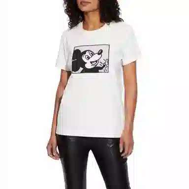Coach SS22 Mickey Crewneck Tee White