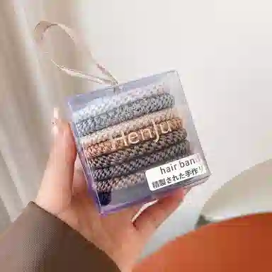 丹琴 丹麦时尚高弹力加粗加厚发绳高端百搭编织头饰简约发饰 皮筋 头绳 女款