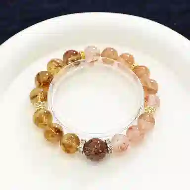【招财转运】 金师傅 黄塔晶串珠手饰 财源滚滚新中式国潮复古气质优雅简约百搭 小众轻奢设计高级感#好运 黄水晶 手串 男女同款情侣款