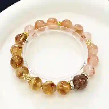 【招财转运】 金师傅 黄塔晶串珠手饰 财源滚滚新中式国潮复古气质优雅简约百搭 小众轻奢设计高级感#好运 黄水晶 手串 男女同款情侣款