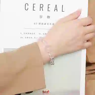 【公主请发财】 迎百宝 新中式浪漫之石星座守护旺人气旺桃花少女心氛围感转运珠星光粉 招财猫 好运 粉水晶 手串 男女同款情侣款