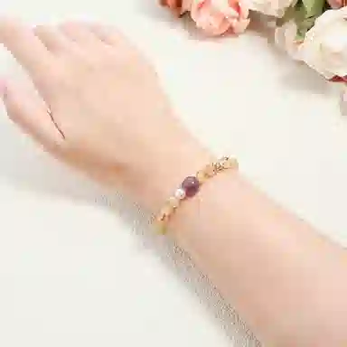 迎百宝 招财进宝九紫离火运紫 好运 新中式发财事业顺石星座守护转运黄塔晶 黄水晶 手串 男女同款情侣款