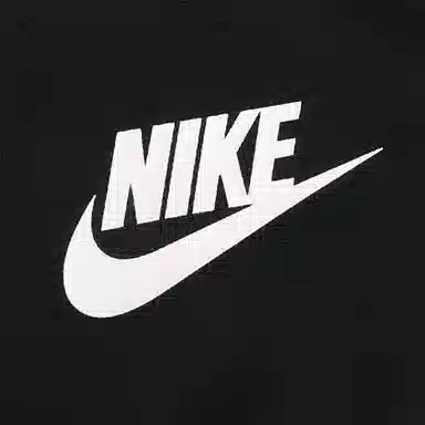 Nike Logo Print Hooded Jacket Black