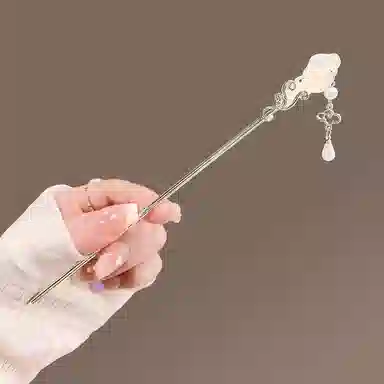 贯古今 复古国风盘发祥云玉如意流苏 合金 发簪 女款