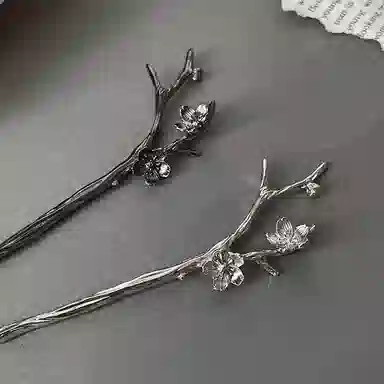 贯古今 韵味精致银色小众设计古风盘发 合金 发簪 女款