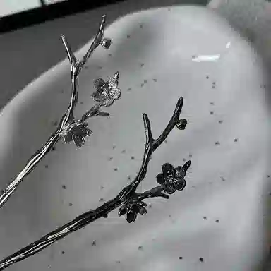 贯古今 韵味精致银色小众设计古风盘发 合金 发簪 女款