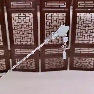 贯古今 复古国风盘发祥云玉如意流苏 合金 发簪 女款