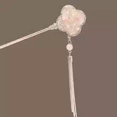 贯古今 新中式古风高级感扇子流苏 合金 发簪 女款