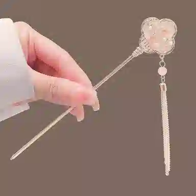 贯古今 新中式古风高级感扇子流苏 合金 发簪 女款