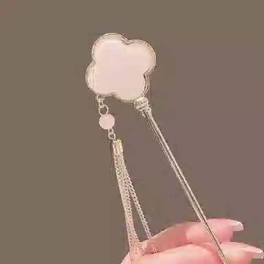 贯古今 新中式古风高级感扇子流苏 合金 发簪 女款