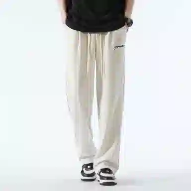 王者荣耀 鲁班七号星空梦想款 美式校园风卫裤户外跑步篮球品牌字母刺绣标系带百搭宽松垂感透气舒适直筒织带休闲裤 男女同款