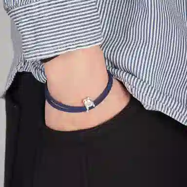 大英博物馆 巴斯特系列 拥抱  红色蓝色 尼龙绳 手绳 男女同款情侣款