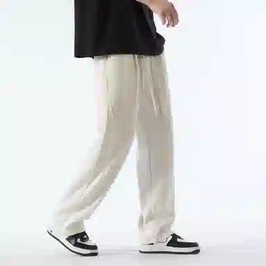 王者荣耀 鲁班七号星空梦想款 美式校园风卫裤户外跑步篮球品牌字母刺绣标系带百搭宽松垂感透气舒适直筒织带休闲裤 男女同款