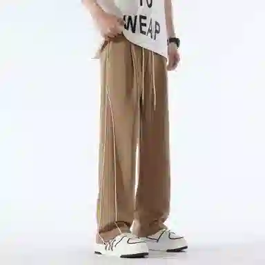 王者荣耀 鲁班七号星空梦想款 美式校园风卫裤户外跑步篮球品牌字母刺绣标系带百搭宽松垂感透气舒适直筒织带休闲裤 男女同款