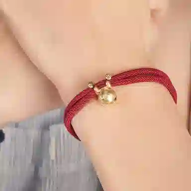 大英博物馆 巴斯特系列 拥抱  红色蓝色 尼龙绳 手绳 男女同款情侣款