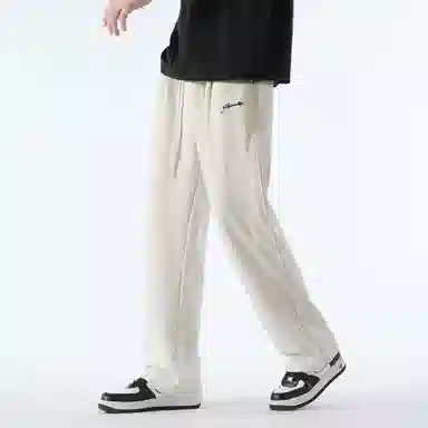 王者荣耀 鲁班七号星空梦想款 美式校园风卫裤户外跑步篮球品牌字母刺绣标系带百搭宽松垂感透气舒适直筒织带休闲裤 男女同款