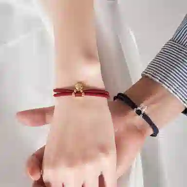 大英博物馆 巴斯特系列 拥抱  红色蓝色 尼龙绳 手绳 男女同款情侣款