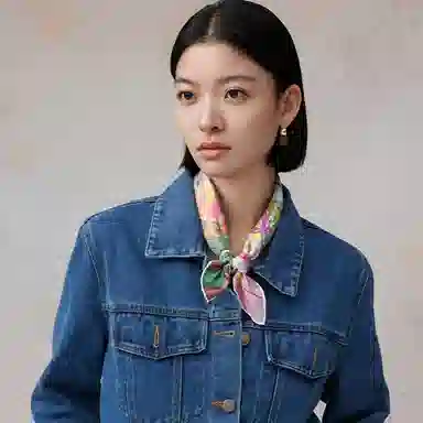 上海故事 城市掠影印花休闲百搭真丝小方巾 丝巾 女款