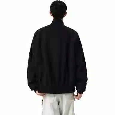 颂希尔 美式休闲立领纯色长袖夹克外套 男女同款