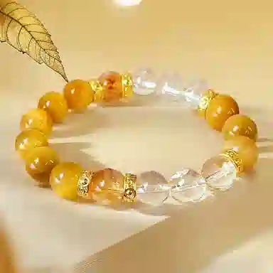 彗时 暴力招财 黄水晶 手串 男女同款情侣款