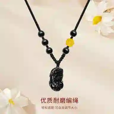 【999GOLD|双倍好运】 金师傅 貔貅莲花吊坠 招财纳福爱情甜蜜时来运转小金珠 新中式国潮小众气质轻奢高级 草莓晶 项链 男女同款情侣款