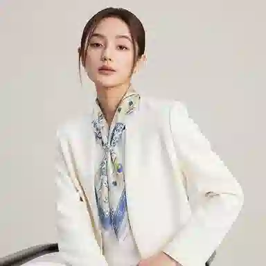 上海故事 青花古韵印花百搭方形 桑蚕丝 丝巾 女款