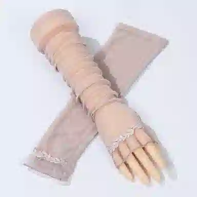 上海故事 遮阳清爽透气长款遮阳外出百搭户外遮阳 锦纶 防晒袖 女款