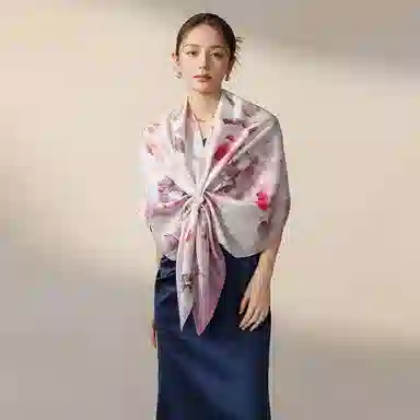 上海故事 丝墨新篇提花绫桑蚕丝礼盒装 披肩 女款