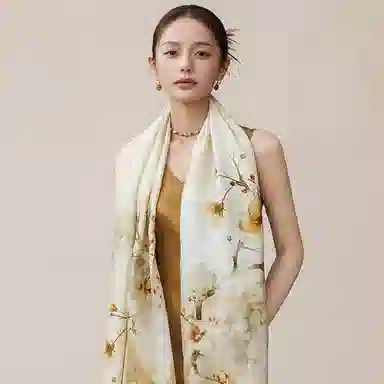 上海故事 丝墨新篇提花绫桑蚕丝礼盒装 披肩 女款