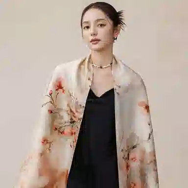 上海故事 丝墨新篇提花绫桑蚕丝礼盒装 披肩 女款