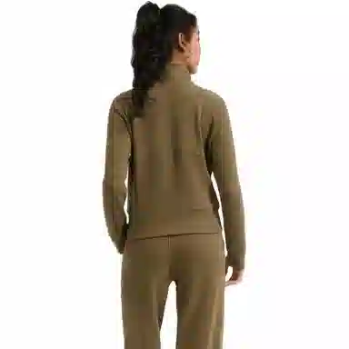 LUX ET VITA Zip-Up Breathable Sweatshirt Brown