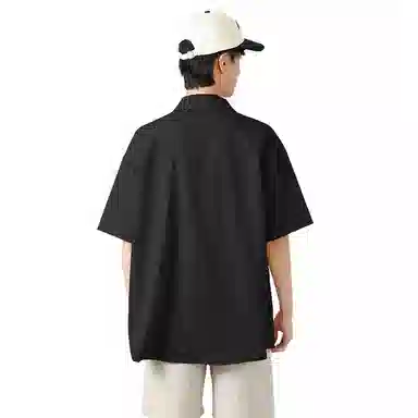 棉致 和平鸽花环休闲宽松基础简约轻薄滑爽垂感百搭通勤舒适柔软细腻短袖衬衫 男女同款