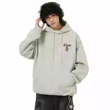 【dme】 日系休闲潮流连帽重磅原创印花百搭卫衣 男女同款