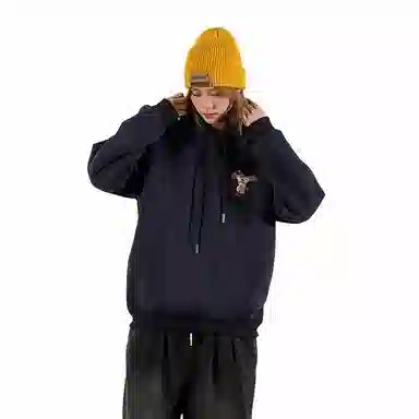 【dme】 日系休闲潮流连帽重磅原创印花百搭卫衣 男女同款