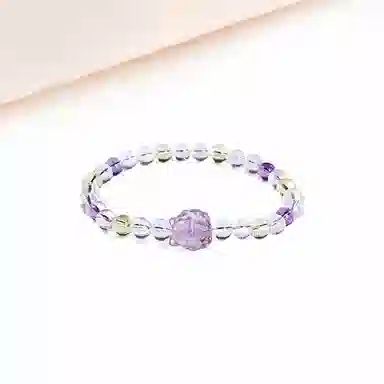 迎百宝 天降紫微星 九紫离火 紫气东来 好运 智慧新中式国潮转运学业事业上岸九尾灵狐 精致珠宝感 白水晶 手串 男女同款情侣款