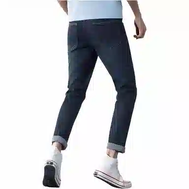 红豆 舒适纯色百搭牛仔裤 男款 深蓝