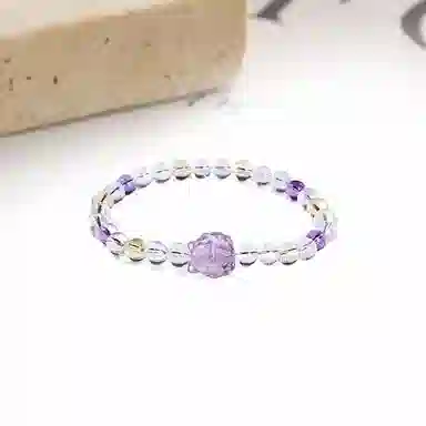 迎百宝 天降紫微星 九紫离火 紫气东来 好运 智慧新中式国潮转运学业事业上岸九尾灵狐 精致珠宝感 白水晶 手串 男女同款情侣款