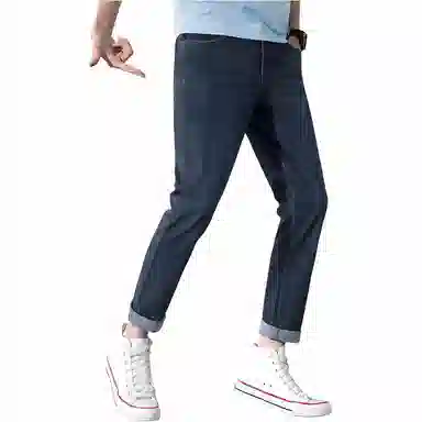 红豆 舒适纯色百搭牛仔裤 男款 深蓝