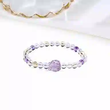迎百宝 天降紫微星 九紫离火 紫气东来 好运 智慧新中式国潮转运学业事业上岸九尾灵狐 精致珠宝感 白水晶 手串 男女同款情侣款