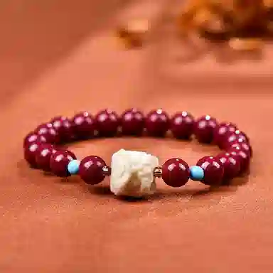 【平安喜乐】 指尖瑰宝 原创设计精雕细刻象牙果醒狮紫金砂 招财进宝时来运转本命年 #好运 高含量 朱砂 手串 女款